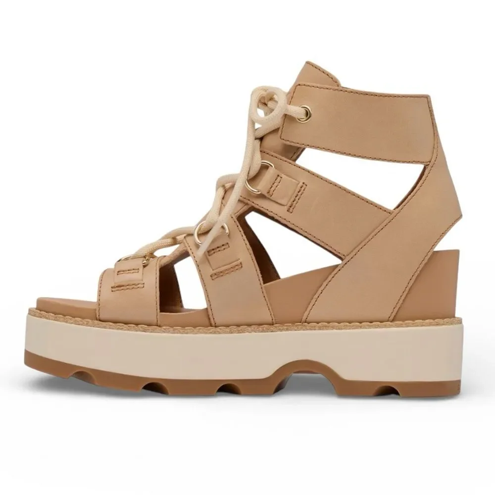 NWB! Sorel Joanie II Lace Up Wedge Leather Platform 3” Heel - Size: 10